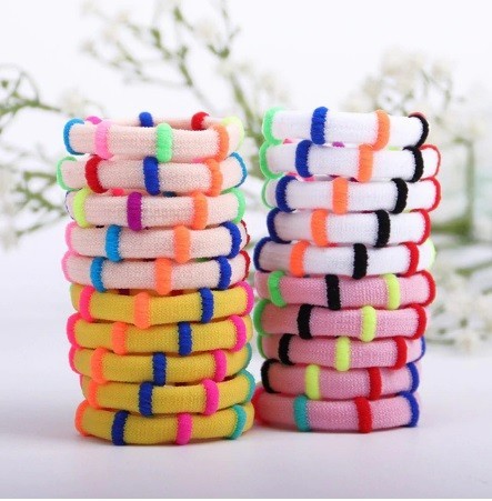 Set of Coloured Hair Ties - 20 pcs 3