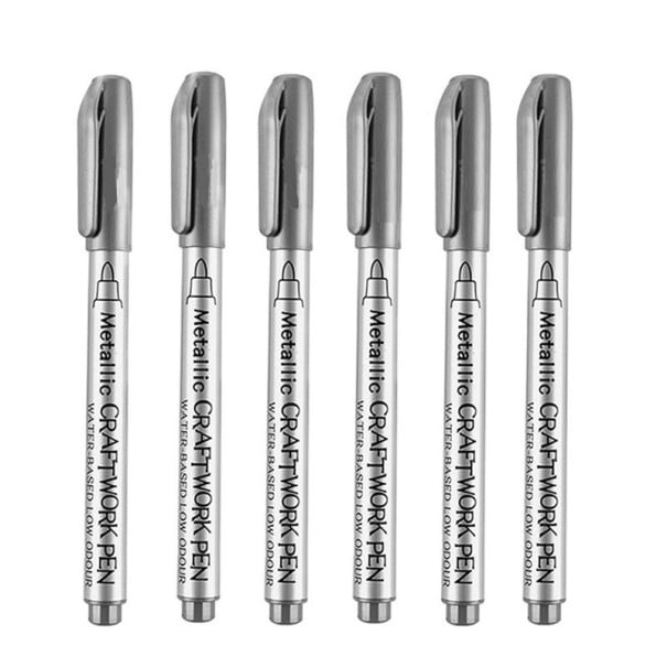 Set of Markers 6 pcs silver