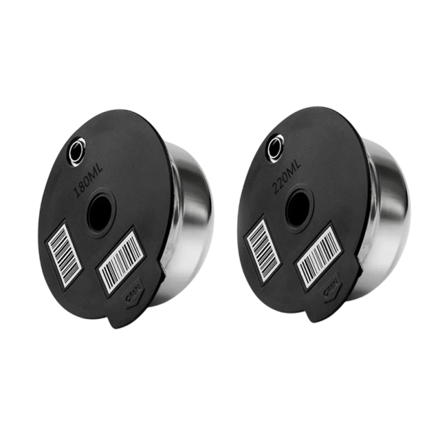 Set of Reusable Coffee Capsules 180 ml and 220 ml with Tamper Compatible with Tassimo Coffee Machines Eco-Friendly Ground Coffee Capsules 1