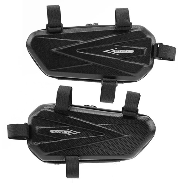 Set of Two Triangular Motorcycle Bags 265x120x70 mm Waterproof Side Pockets Right and Left Frame Bag EVA PU Electric Bike 1