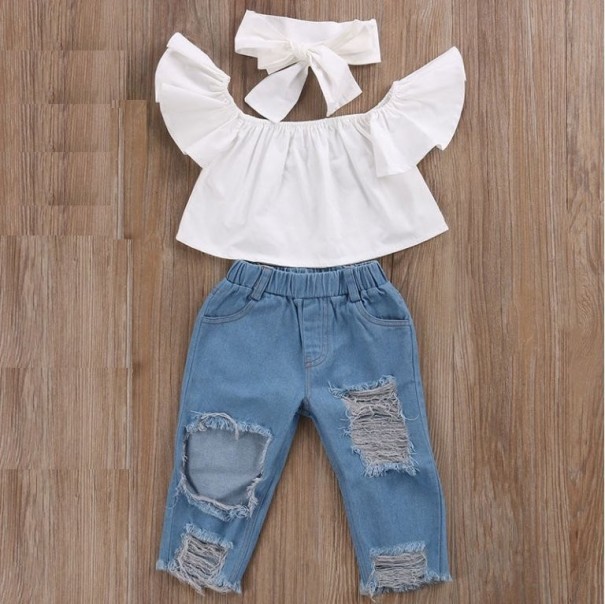 Set pentru fete - tricou și blugi 3