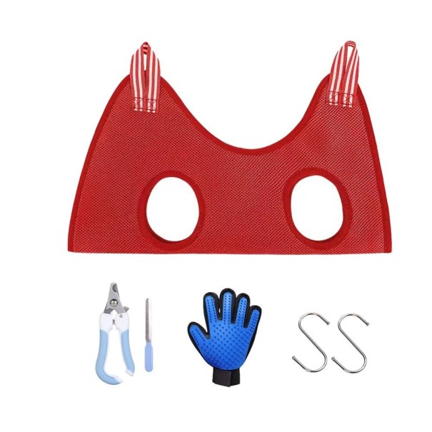 Set per il taglio e il sospensione di gatti 2 - 6 kg rosso