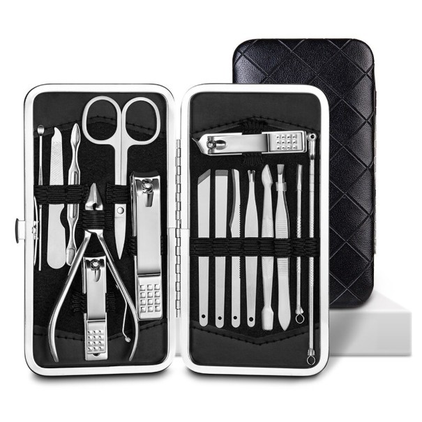 Set per pedicure e manicure 16 pezzi argento