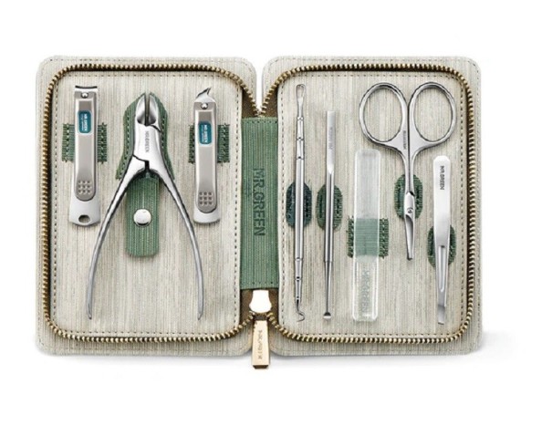 Set per pedicure e manicure 8 pezzi verde