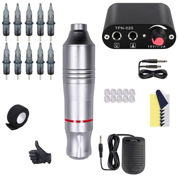 Set per tatuaggi argento