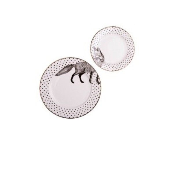 Σέτ πιάτων με ζώα 2 τμχ 4