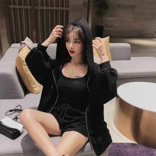 Set pijamale dama P2742 negru M