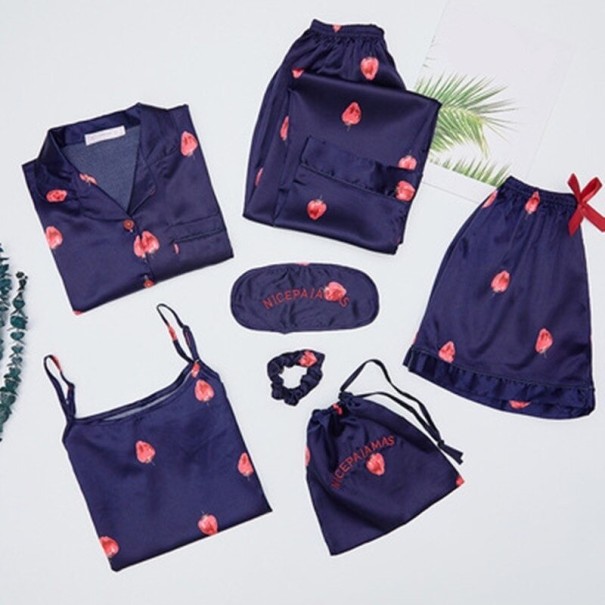 Set pijamale dama P2829 albastru inchis M