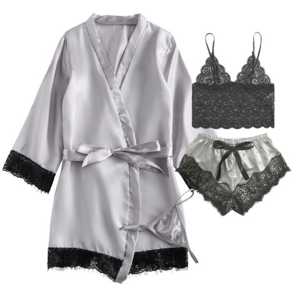Set pijamale dama P2926 argint M