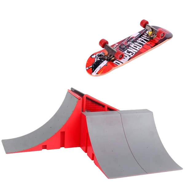 Set rampă și mini skateboard 1