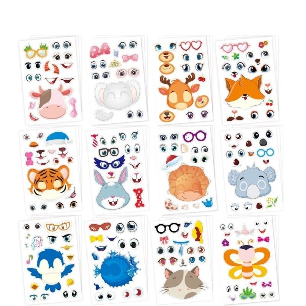 Set stickers voor kinderen, 6 stuks.