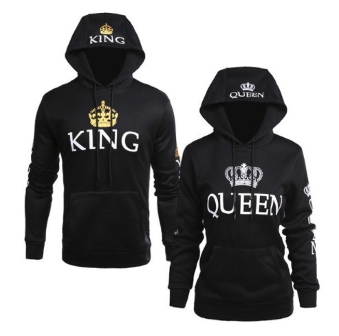 Set Sweatshirts für Paare – König und Königin L S