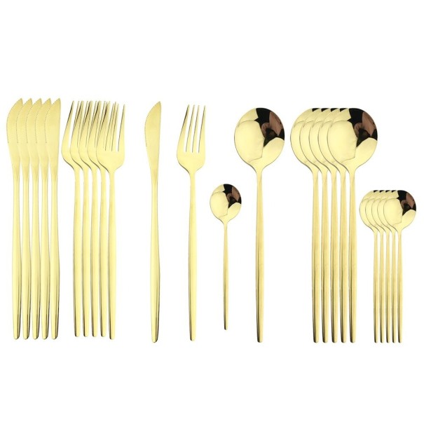 Set tacâmuri 24 buc P3547 galben