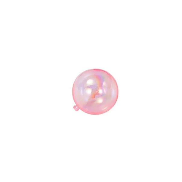 Set van 10 ballen, formaat 5 cm. Kleurrijke taartdecoratie. Ronde plastic ornamenten voor feest- en verjaardagstaarten. roze