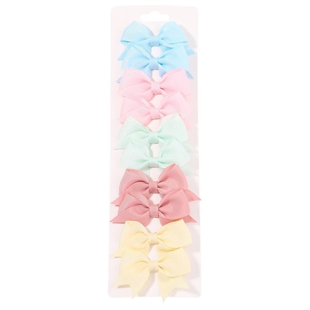 Set van 10 haarspeldjes met strik 6,1 x 4,3 cm Elegante strikspeldjes Kleurrijke haaraccessoires voor meisjes Vrouwen Stijlvol kapsel 4