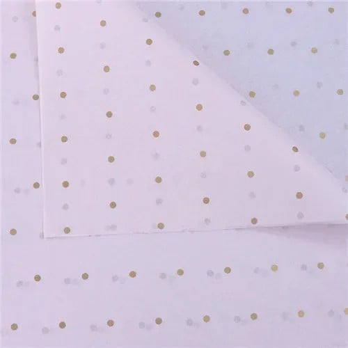 Set van 10 stuks lichtroze transparante inpakpapier met gekleurde stippen 50x70 cm vellen decoratief papier voor het inpakken van cadeaus en bloemen 1