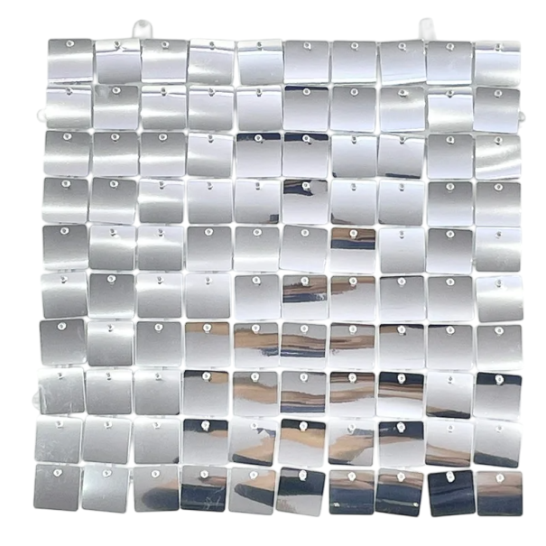 Set van 12 stuks glinsterende glitter wandpanelen 30x30 cm Zwart zilver goud Decoratieve achtergrond voor bruiloften verjaardagen feesten en kerstdecoratie zilver