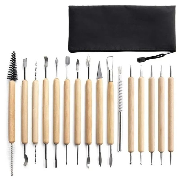 Set van 16 stuks beeldhouw- en modelleertools voor keramiek Klei Wasmaterialen Ambachtelijke kunst Gedetailleerd werk Vormen Modelleren 1