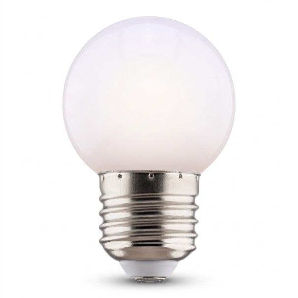 Set van 2 gekleurde LED-lampen E27 249 lm 220 V Ronde bol 7 x 4,5 cm Schroefdraadvoet Voor lampjes, slingers en hanglampen wit