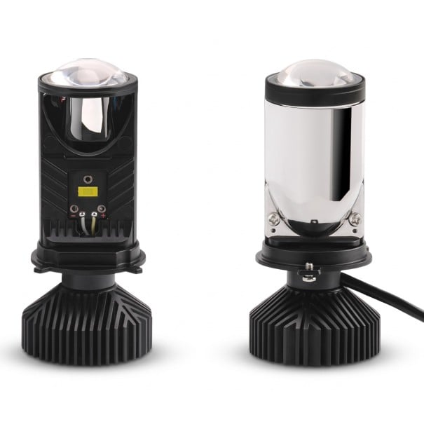 Set van 2 stuks LED autolampen H4 9003 HB2 Hi Lo 20 000 lm 6000 K Projector lens en geprofileerde koeler Witte licht Voor koplampen 1