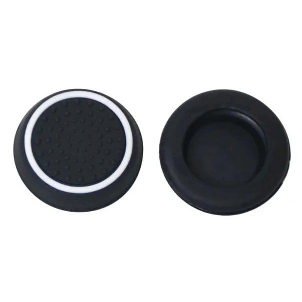 Set van 2 tweekleurige siliconen stickhoezen voor PS5 PS4 Xbox Series X/S-controllers Beschermende analoge stickhoezen wit