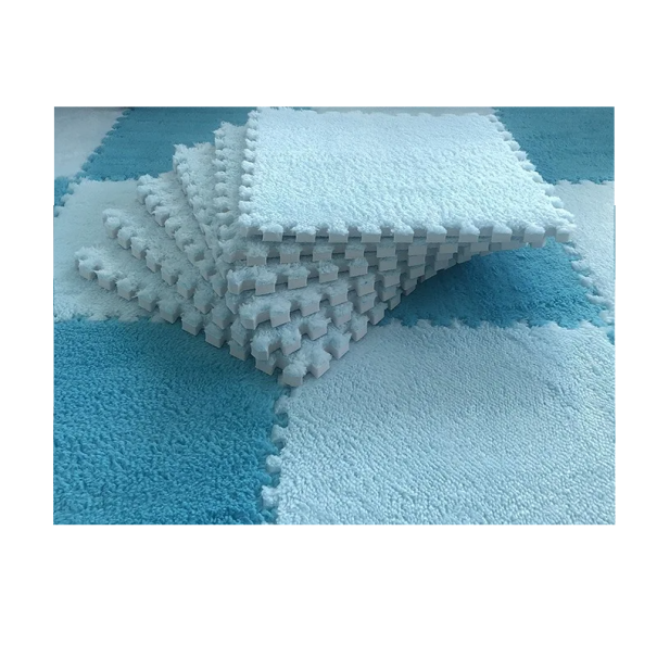 Set van 20 stuks kinderfoammat 30x30 cm Zachte puzzelmatten Foam speelmat Opvouwbaar foam tapijt voor kinderen blauw