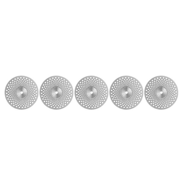 Set van 5 diamantzaagbladen C19 220 0,20 mm voor tandtechniek Ultradunne dubbelzijdige schijf met geperforeerd oppervlak voor snijden 1