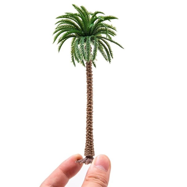 Set van 5 stuks model kokospalmen 15 cm Plastic miniatuur tropische bomen Decoratie voor diorama en model landschap 1