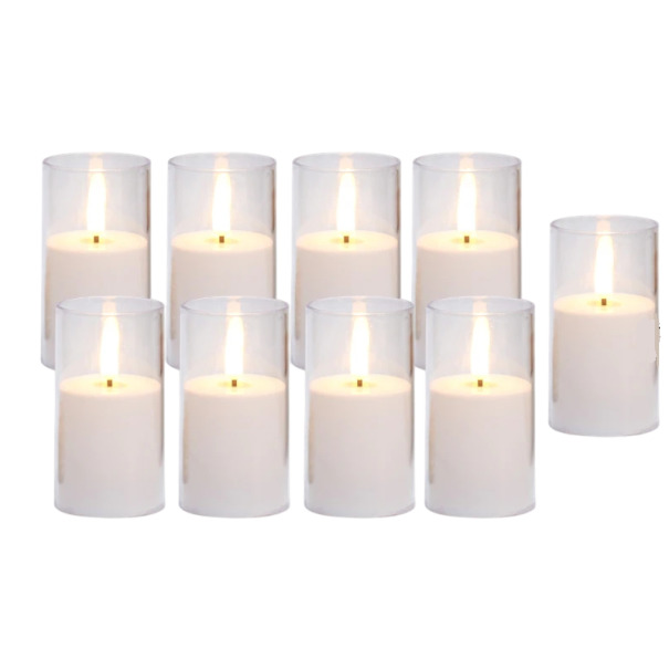 Set van 90 stuks LED decoratieve kaarsen zonder vlam 10 cm LED technologie witte batterij kaars voor trouwdecoratie tafeldecoratie 1