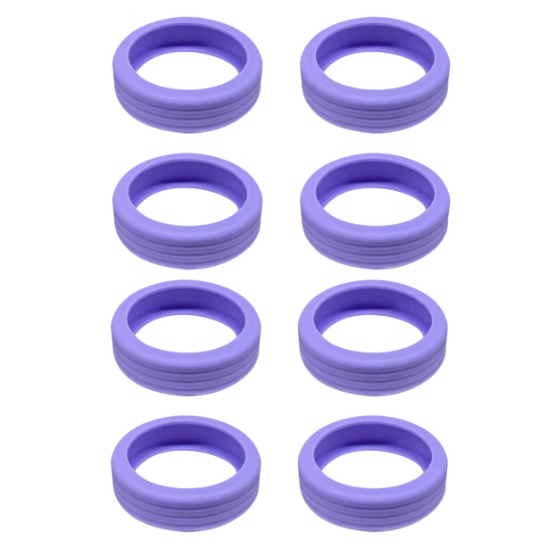 Set van siliconenhoezen voor koffiewielen 5 x 1,4 cm 8 stuks Beschermhoezen voor bagagewielen Geluidsdempende hoezen voor de bescherming van koffers paars