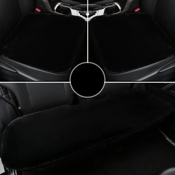 Set von Kissen für Autositze Plüschkissen für Autositze Set 3 Stück schwarz