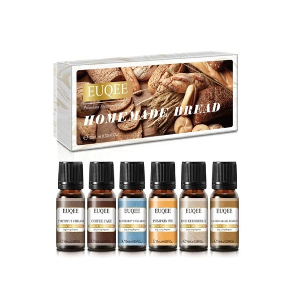 Set vonných Ölen Homemade Bread 6×10 ml Geschenkverpackung 165 × 72 mm Kokos Schokolade Kaffee für Diffusor Aromatherapie 1