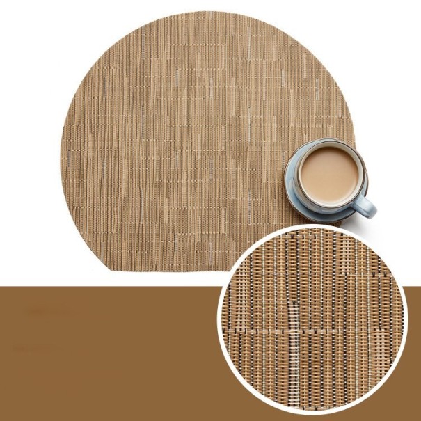 Sets de table avec motif en bambou marron