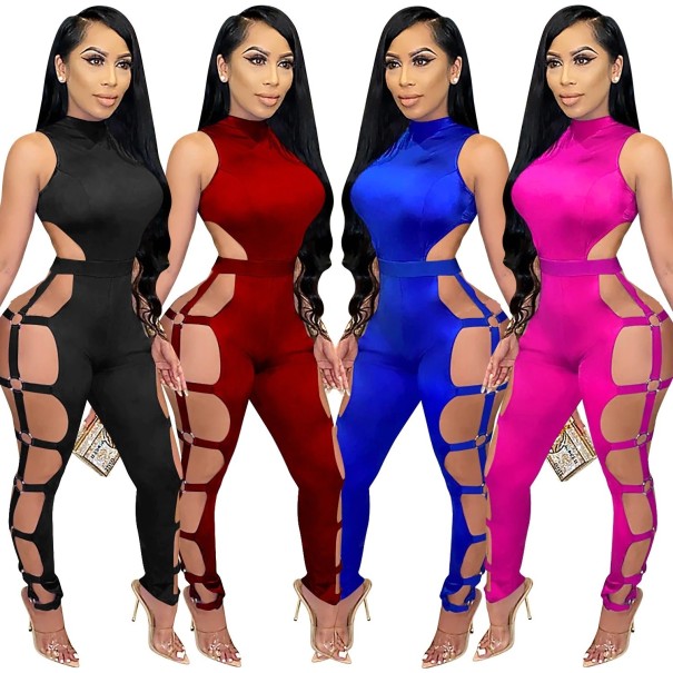 Sexig ärmlös jumpsuit för kvinnor B836