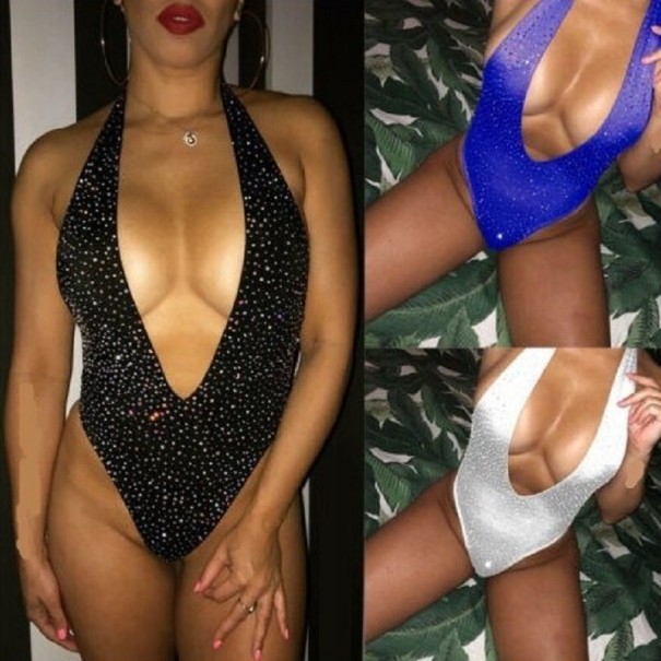 Sexig bodysuit för kvinnor med djup urringning
