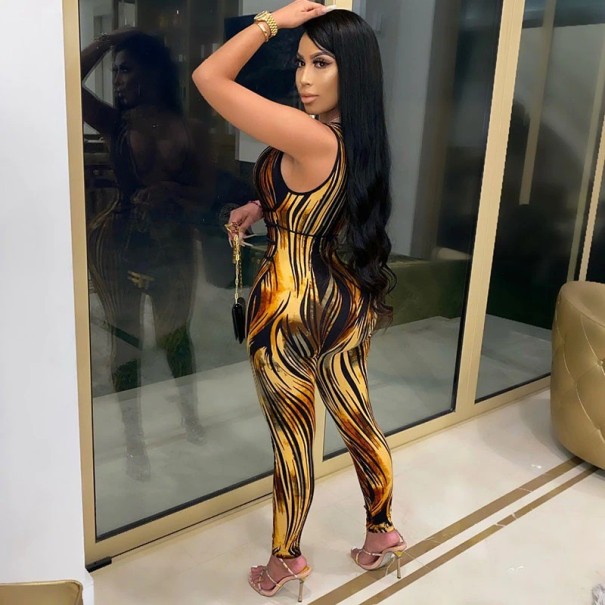 Sexig jumpsuit för kvinnor med djup urringning