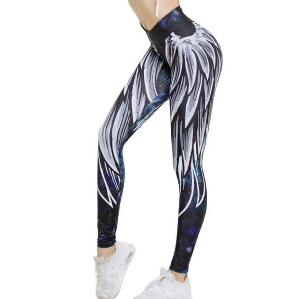 Sexiga 3D-leggings för kvinnor med vingtryck