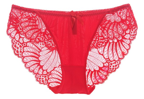 Sexy ademende slip voor dames rood XXL