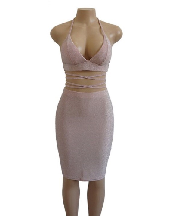 Sexy bodycon šaty světle růžová S