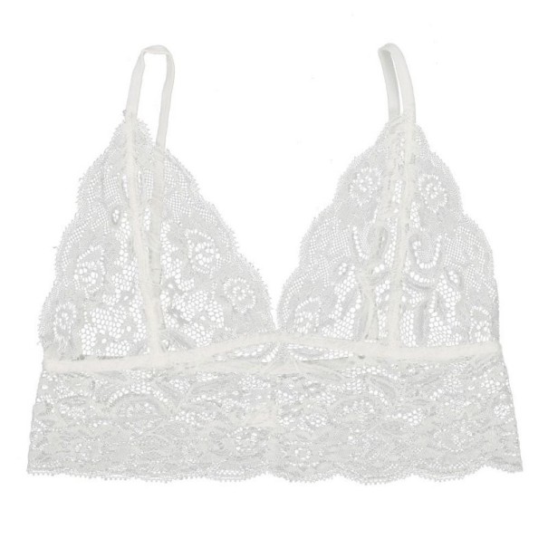 Sexy čipkovaná bralette podprsenka biela M