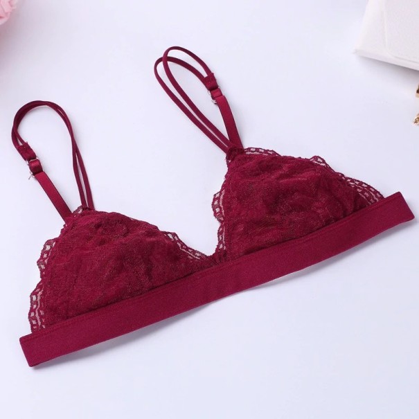 Sexy Damen-Bralette-BH J993 weinrot S