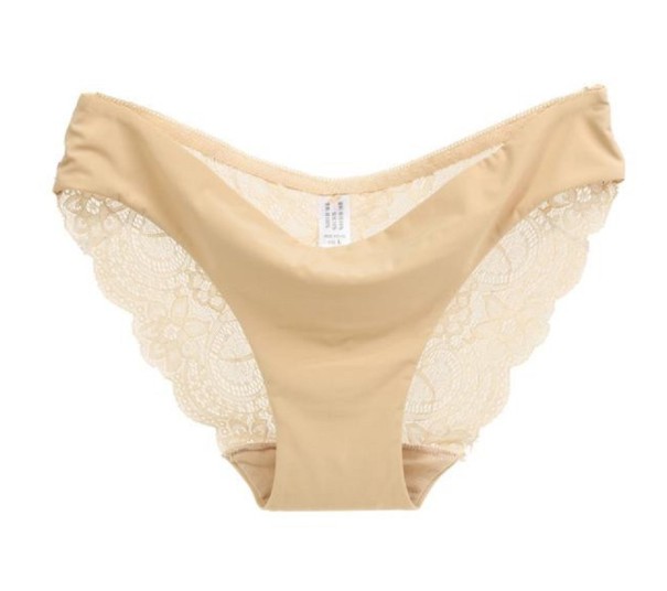 Sexy Damenhöschen mit Spitze A1019 beige L