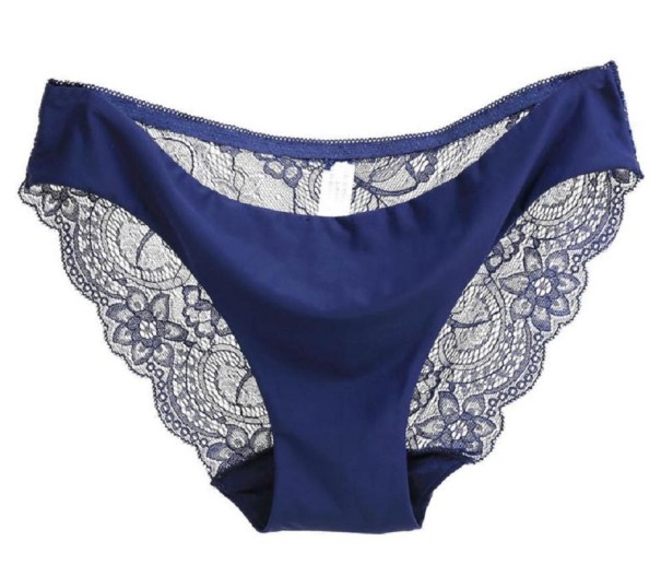 Sexy Damenhöschen mit Spitze A1019 dunkelblau XL