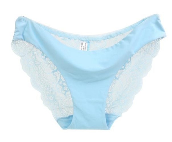Sexy Damenhöschen mit Spitze A1019 hellblau XS