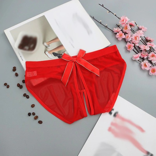 Sexy damesslipje met gat rood