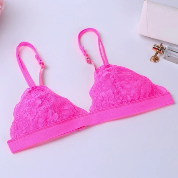 Sexy dámska bralette podprsenka J993 ružová S