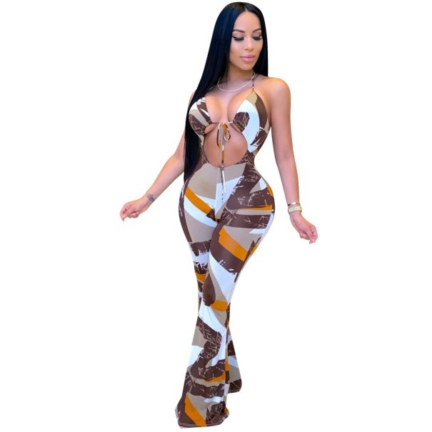 Sexy jumpsuit voor dames met smalle bandjes XS