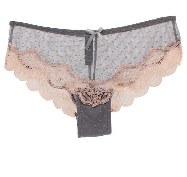 Sexy kanten slipje voor dames A1016 grijs S