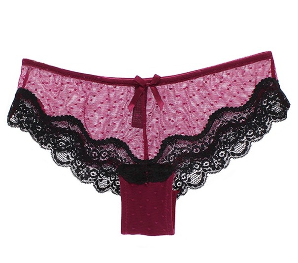 Sexy kanten slipje voor dames A1016 wijnrood L