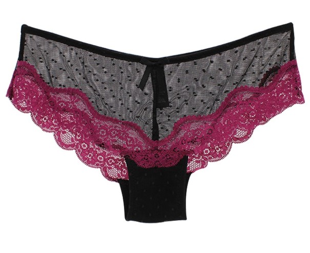 Sexy kanten slipje voor dames A1016 zwart S